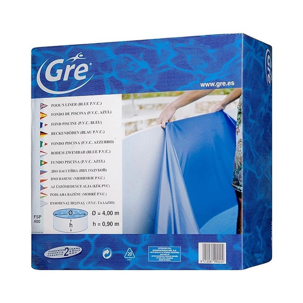Gre - Liner gresite para piscina de acero redonda de 132 CM de altura - BricoandPool