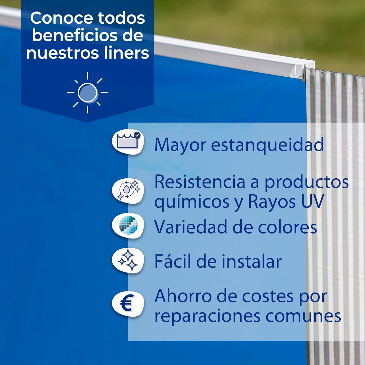 Gre - Liner para piscina de acero de 90 CM de altura - BricoandPool