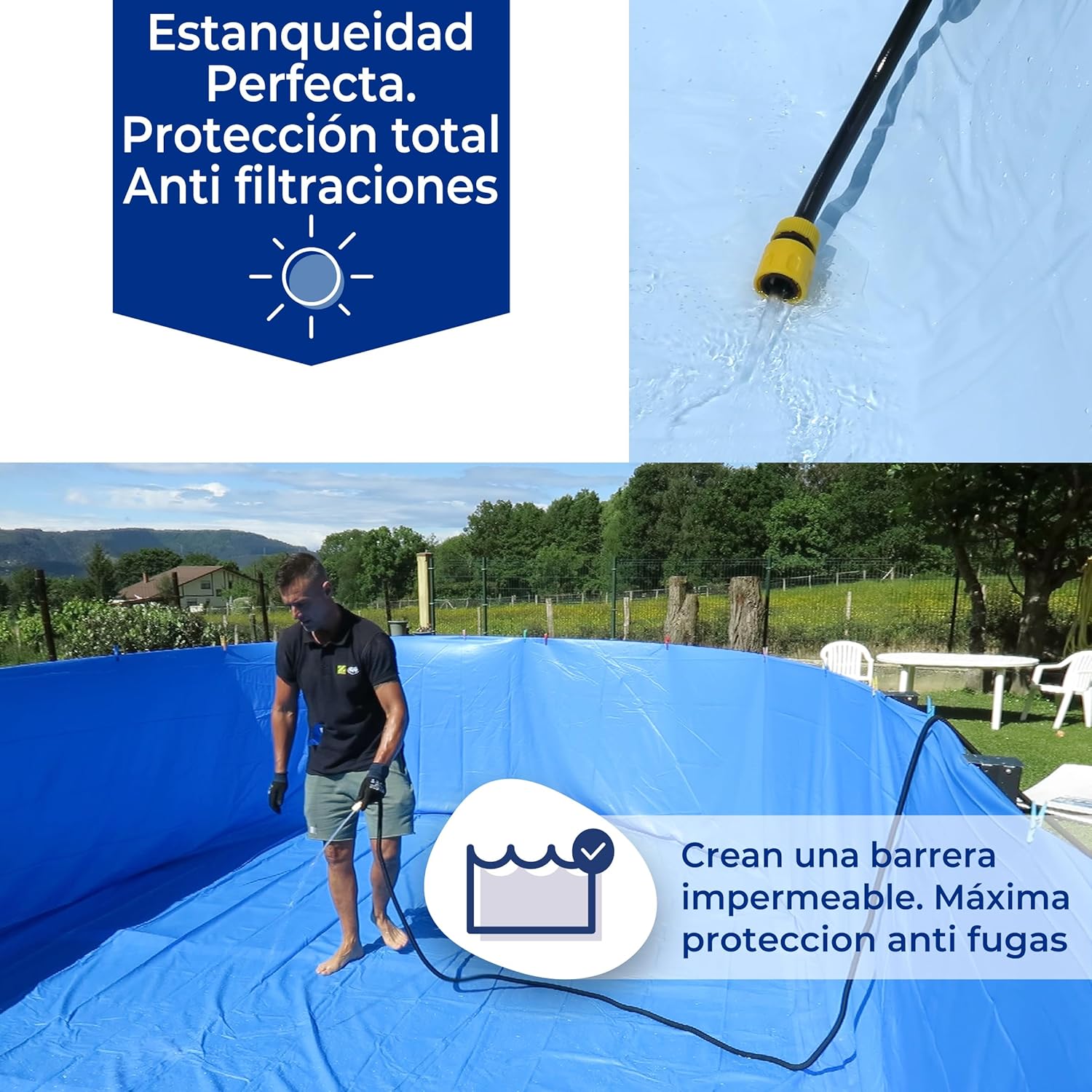 Gre - Liner para piscina de acero ovalada de 120 CM de altura - BricoandPool