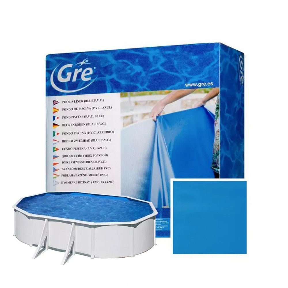 Gre - Liner para piscina de acero ovalada de 132 CM de altura - BricoandPool