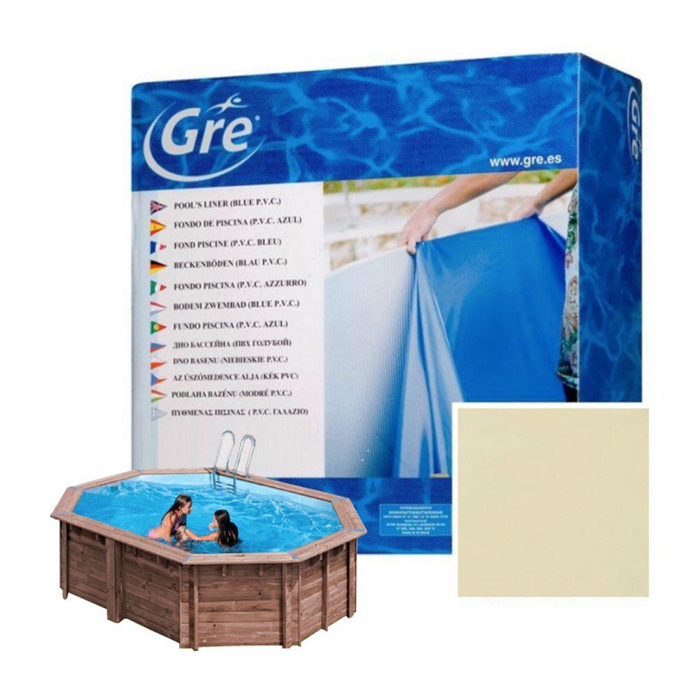 Gre - Liner para piscina de madera ovalada Sunbay - BricoandPool