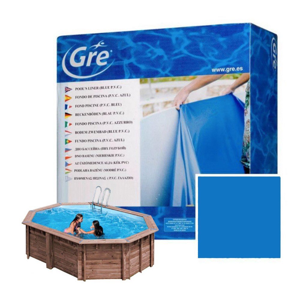 Gre - Liner para piscina de madera ovalada Sunbay - BricoandPool