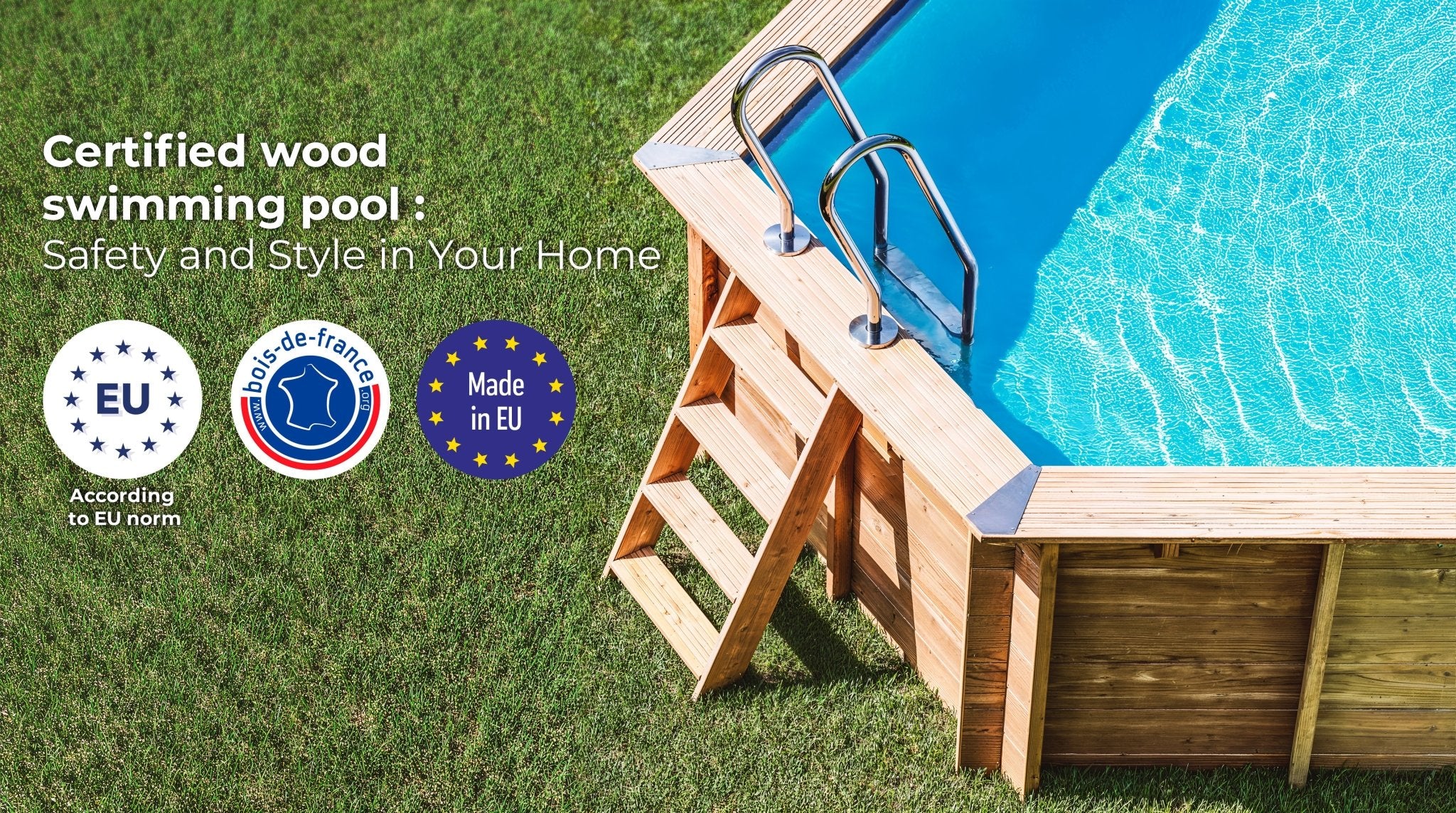 Gre - Piscina de madera Sunbay Bambu 535x335x130 - BricoandPool