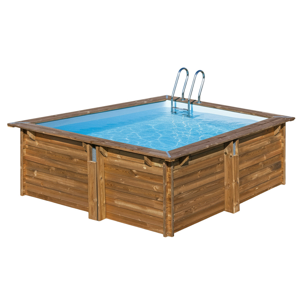 Gre - Piscina de madera Sunbay Carra cuadrada 305x305x119 - BricoandPool