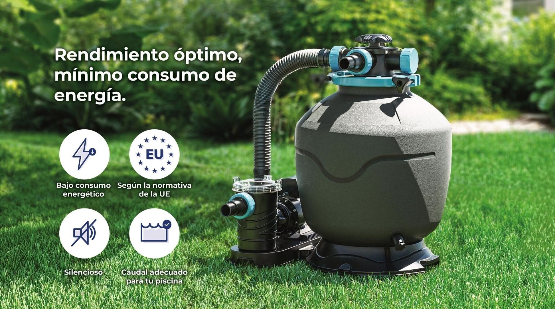 Gre - Piscina de madera Sunbay Carra cuadrada 305x305x119 - BricoandPool