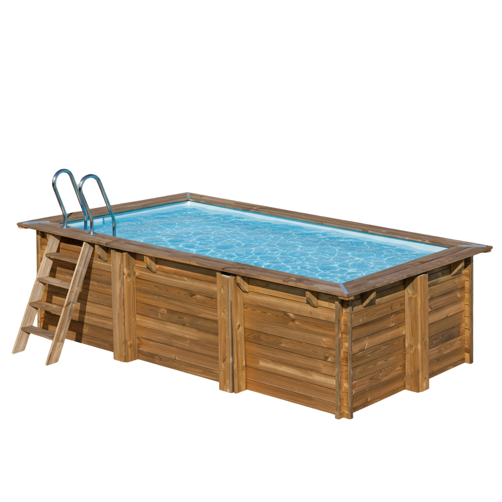Gre - Piscina de madera Sunbay Carra rectangular 420x270x117 - BricoandPool