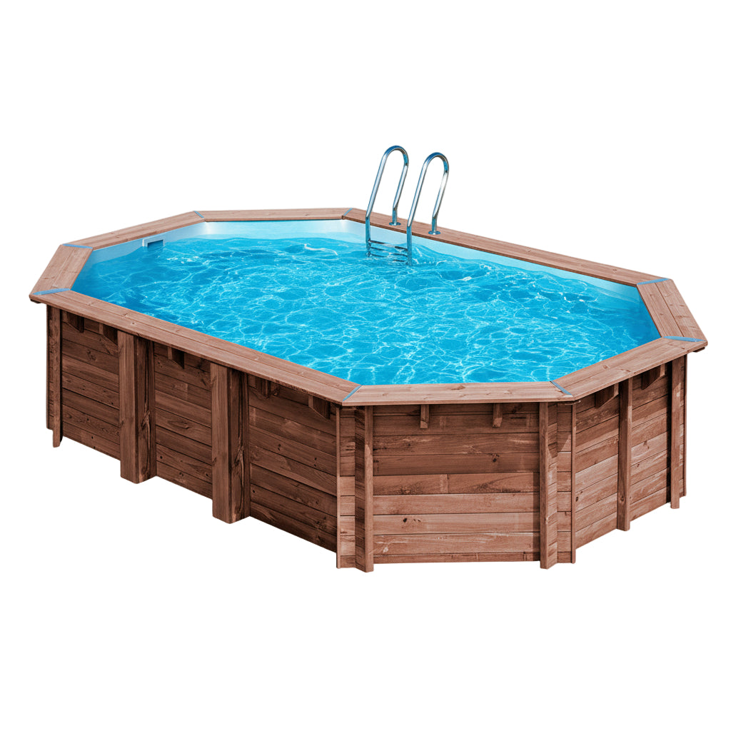 Gre - Piscina de madera Sunbay Macadamia 632x335x130 - BricoandPool