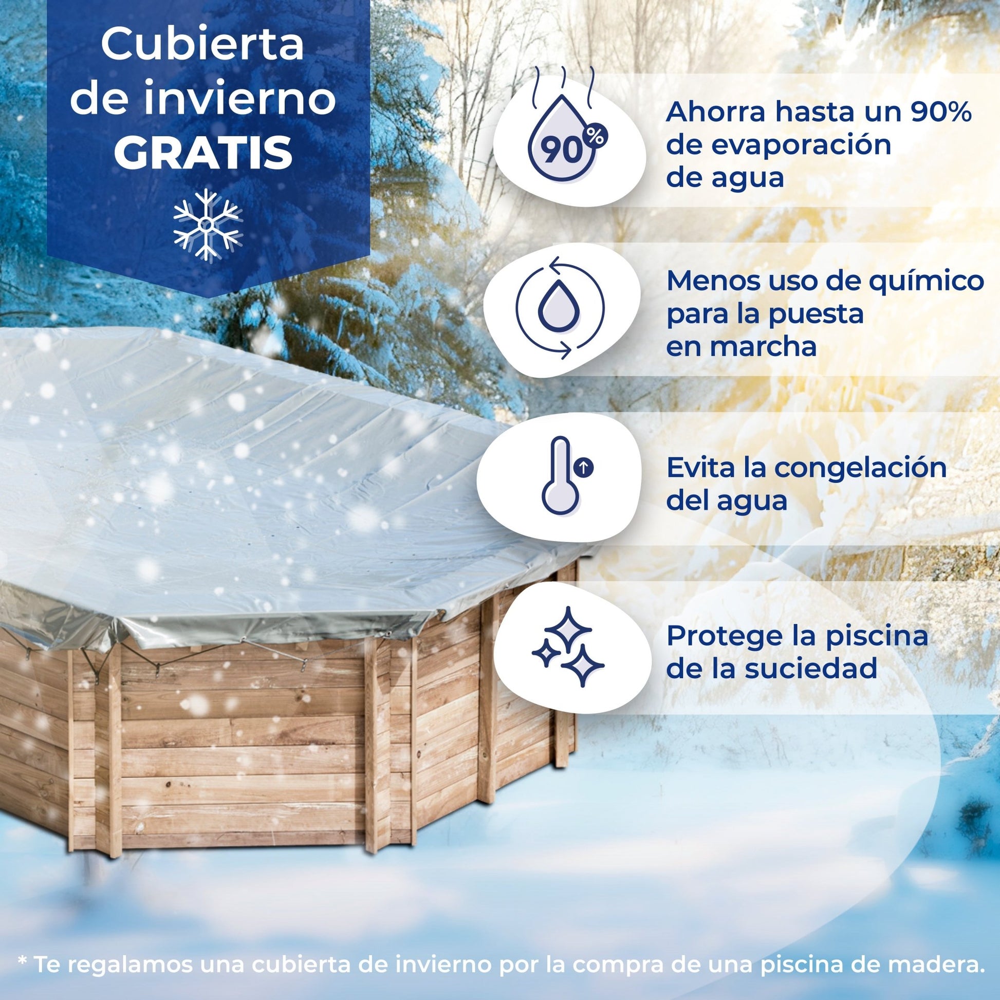 Gre - Piscina de madera Sunbay Macadamia 632x335x130 - BricoandPool