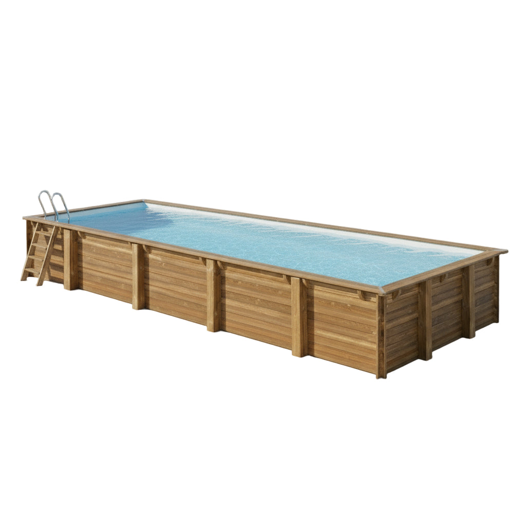 Gre - Piscina de madera Sunbay Mint rectangular 1013x418x146 - BricoandPool