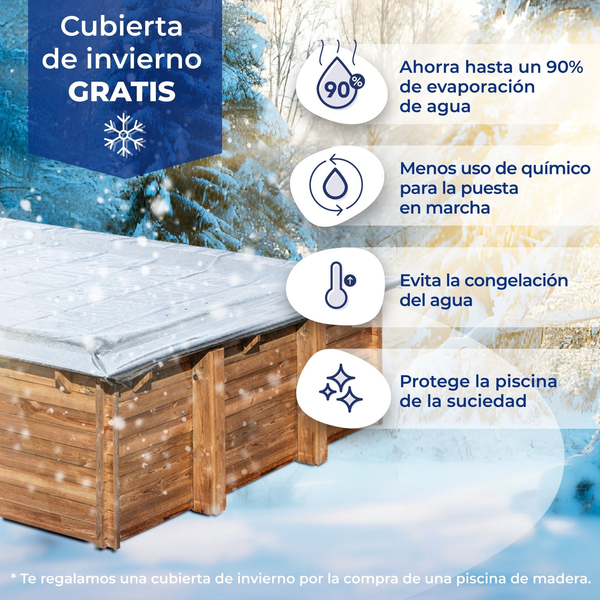 Gre - Piscina de madera Sunbay Mint rectangular 1013x418x146 - BricoandPool