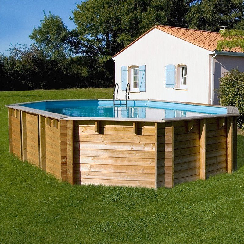 Gre - Piscina de madera Sunbay Vermela 672x472x146 - BricoandPool