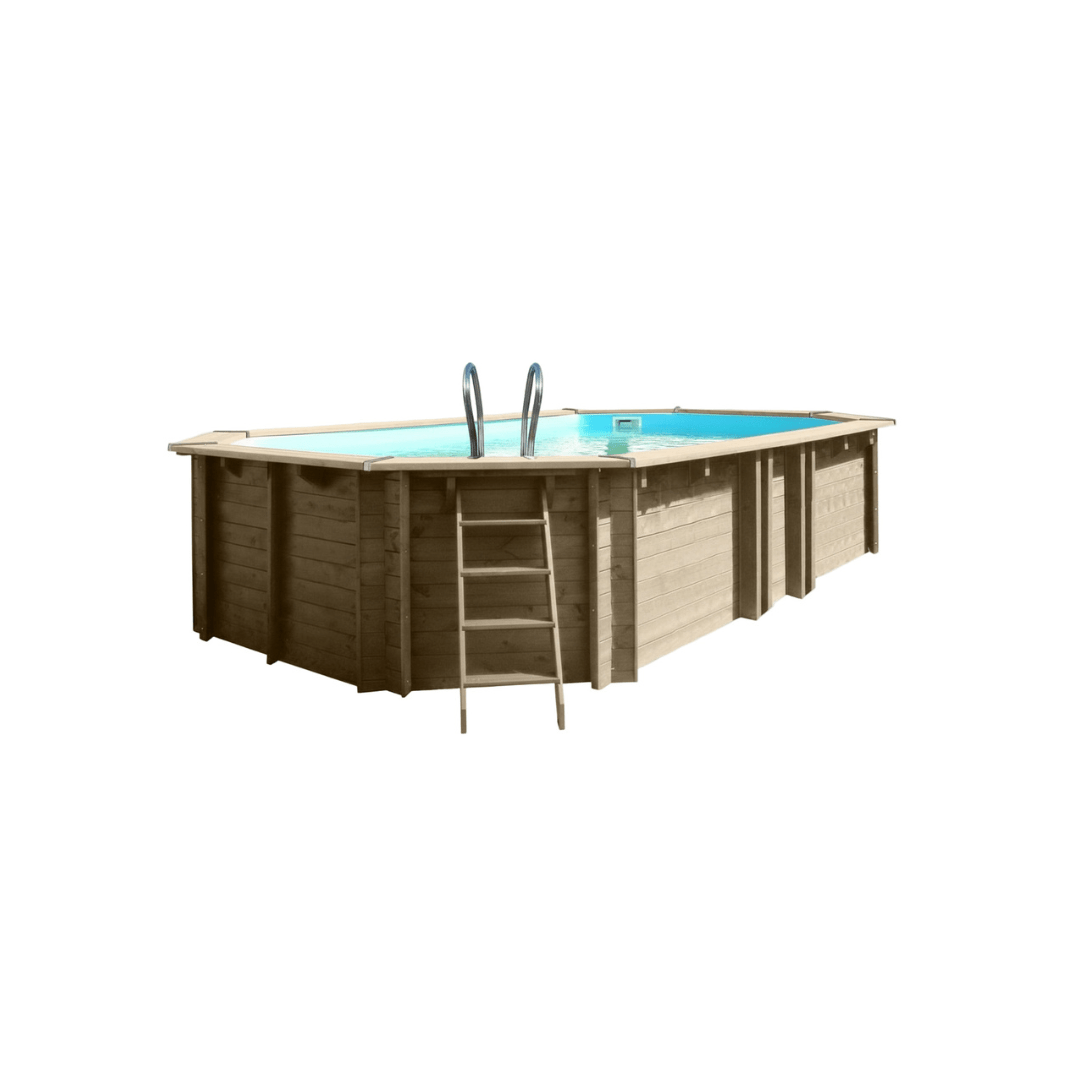 Gre - Piscina de madera Sunbay Vermela 672x472x146 - BricoandPool