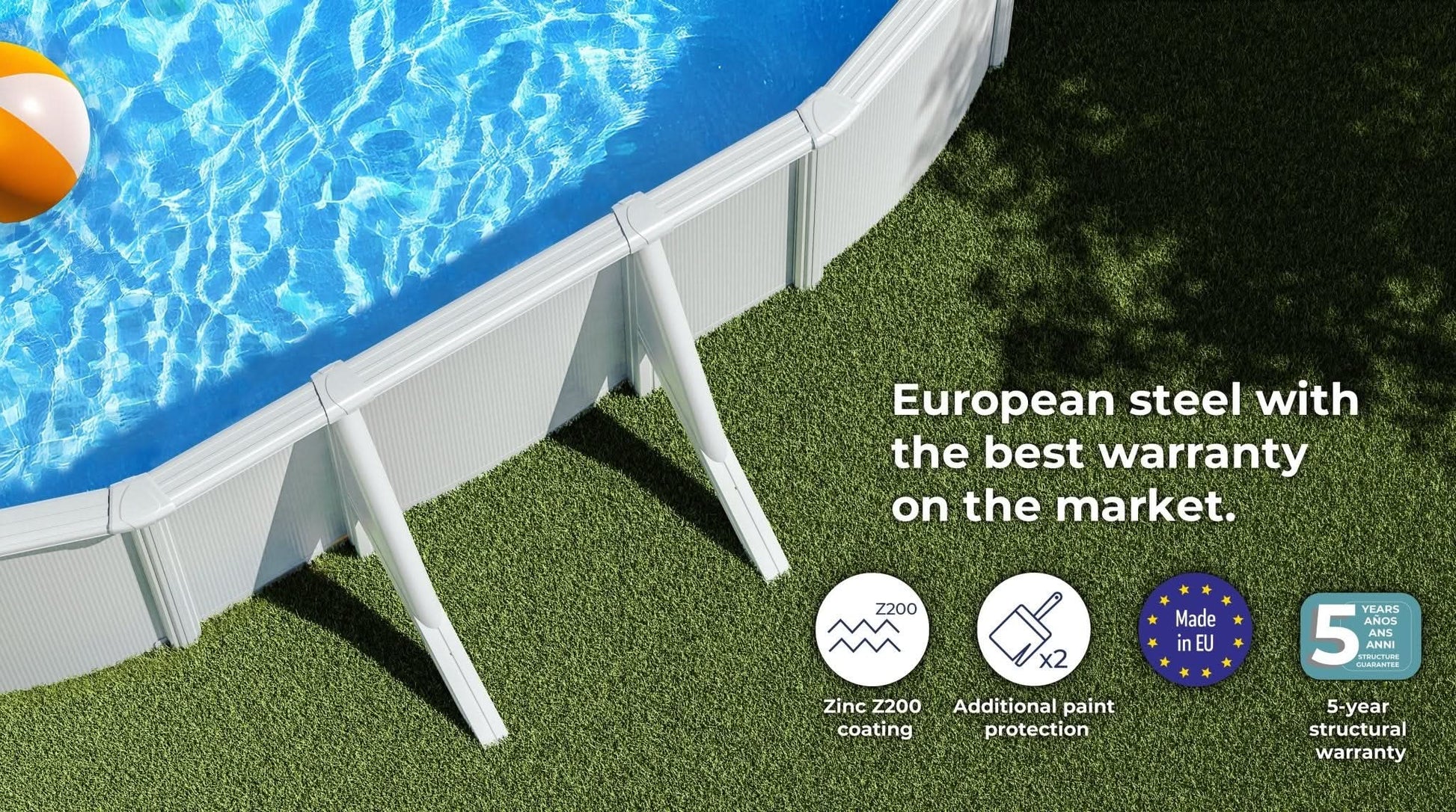 Gre - Piscina desmontable Fidji Ovalada - BricoandPool