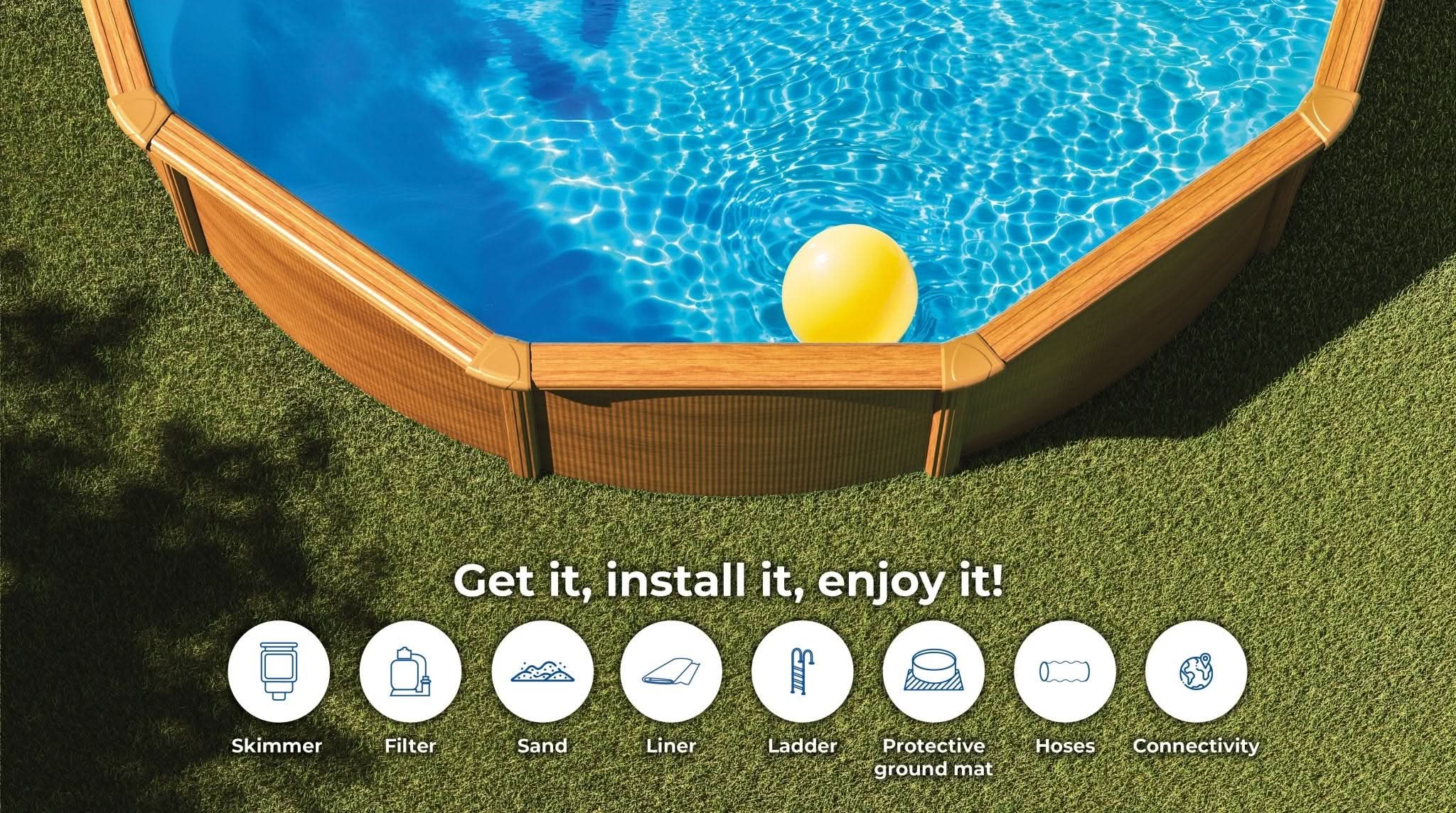 Gre - Piscina Mauritius Plus circular - BricoandPool