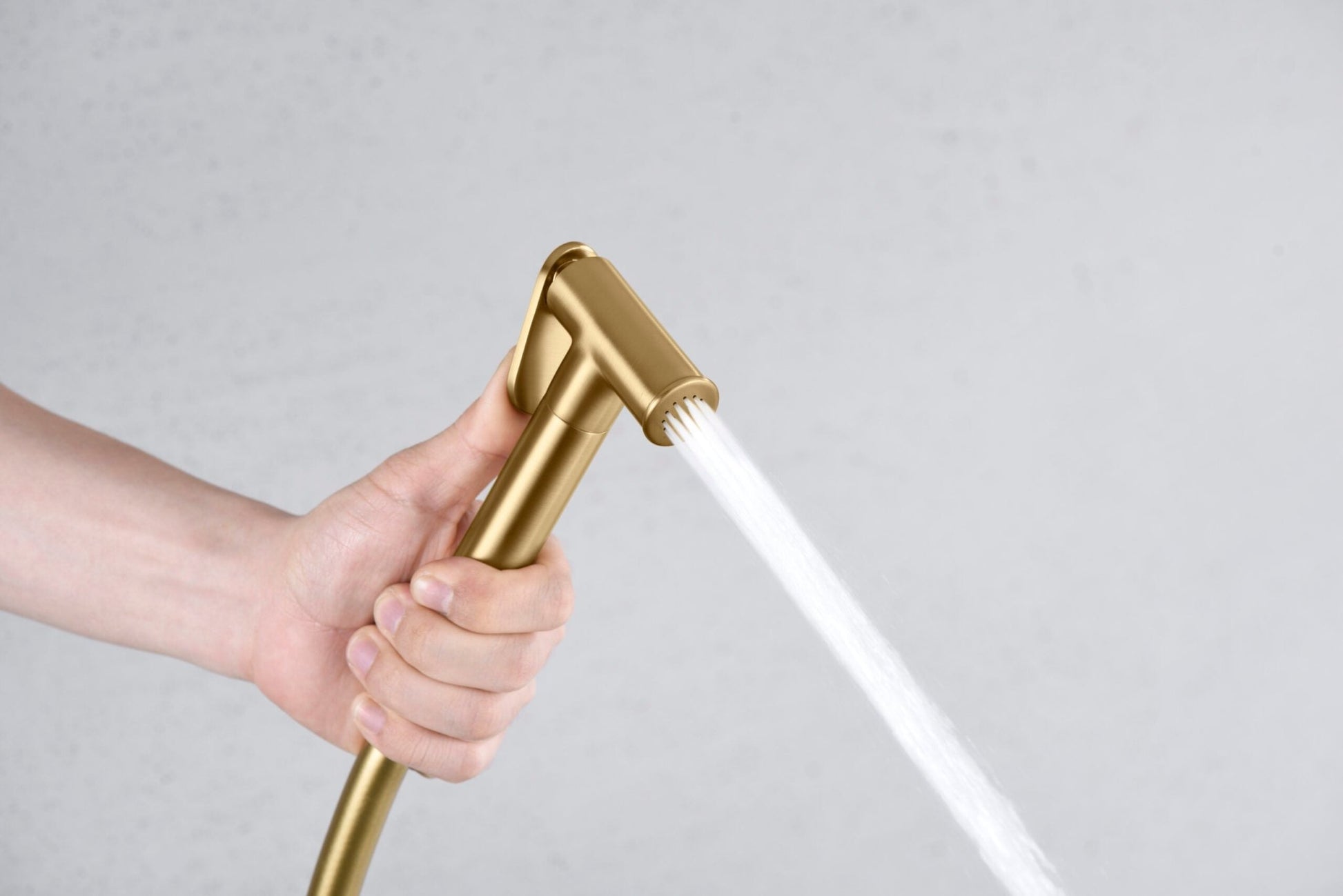 Grifería de Imex - bidé empotrada monomando oro cepillado serie Line - BricoandPool