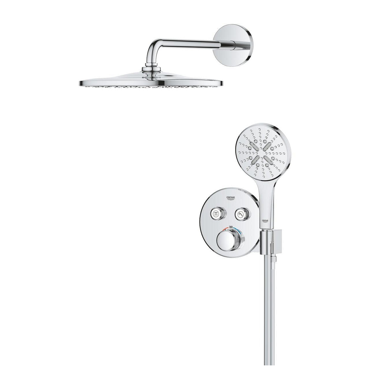 Grohe - Grohtherm SmartControl Conjunto empotrado con ducha mural Rainshower Mono 310 - BricoandPool