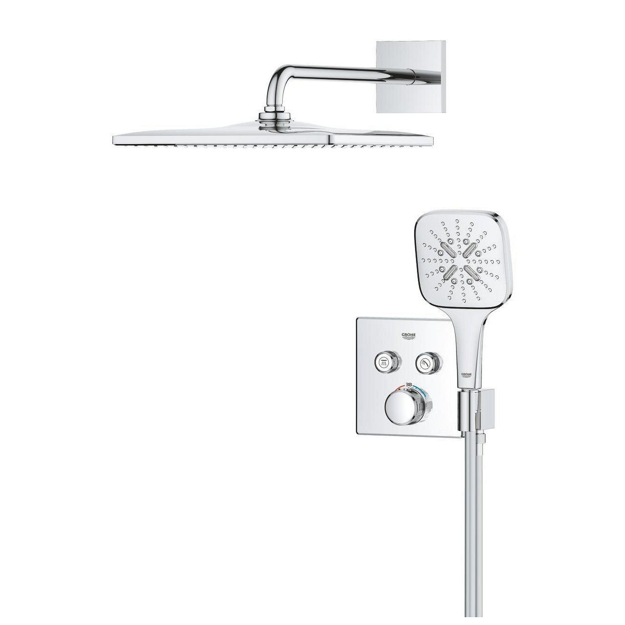 Grohe - Grohtherm SmartControl Conjunto Perfect shower con Rainshower Mono 310 Cube - BricoandPool
