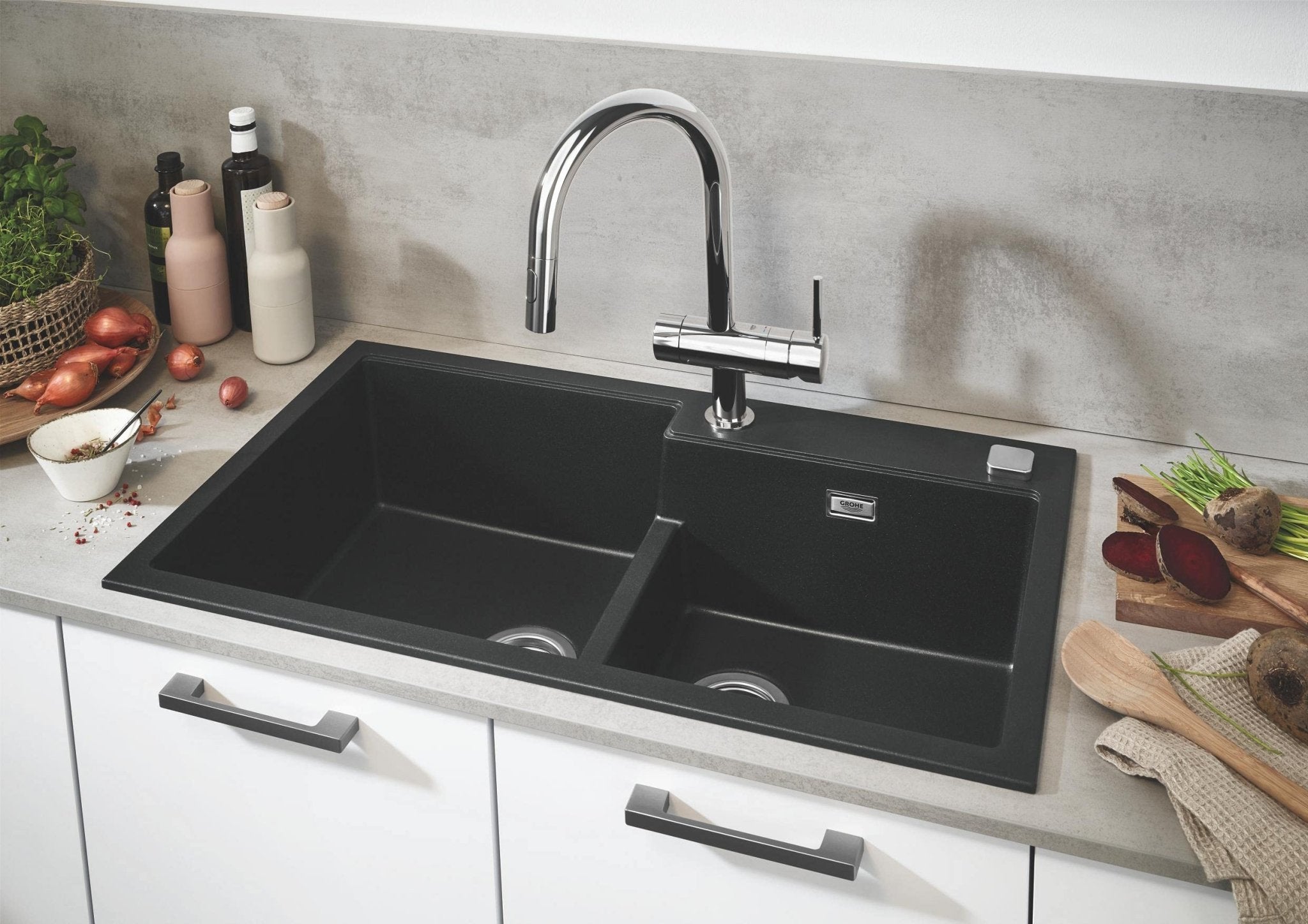 Grohe - Minta Monomando grifo de cocina con caño extraíble cromo - BricoandPool