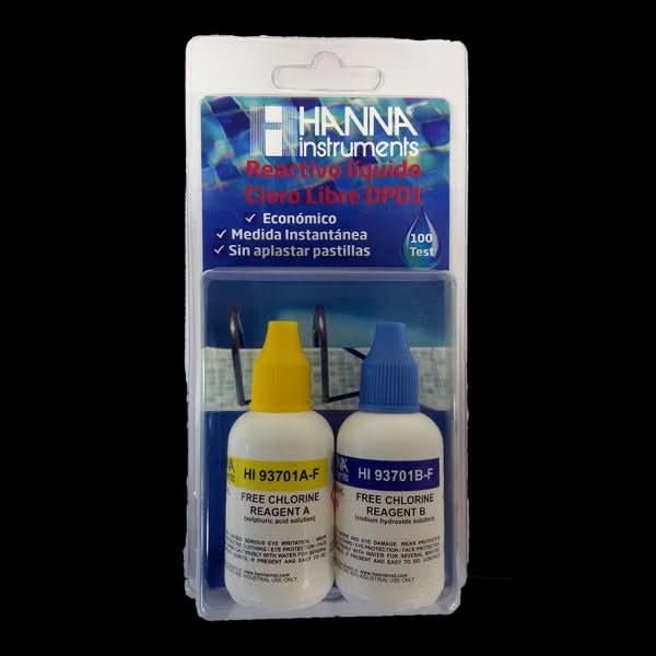 Hanna - Reactivo líquido Cloro Libre 0,00 a 5,00 mg/L 100 test - BricoandPool