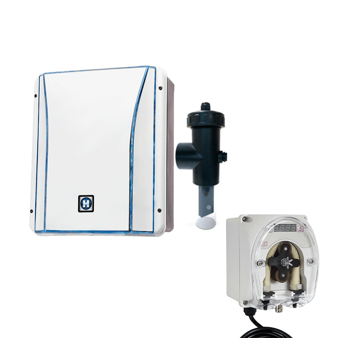 Hayward - Clorador salino Salt & Swim 2.0 + Bluetooth® + Bomba Peristáltica CTX - BricoandPool