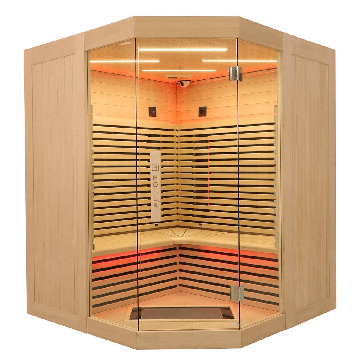Holl's - Sauna de infrarrojos angular de 3 plazas Canopée - BricoandPool