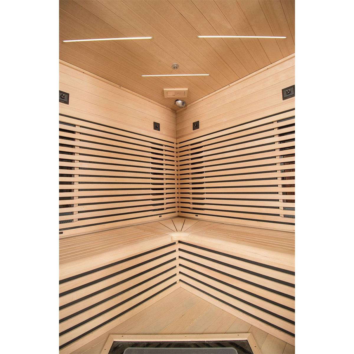 Holl's - Sauna de infrarrojos angular de 3 plazas Canopée - BricoandPool