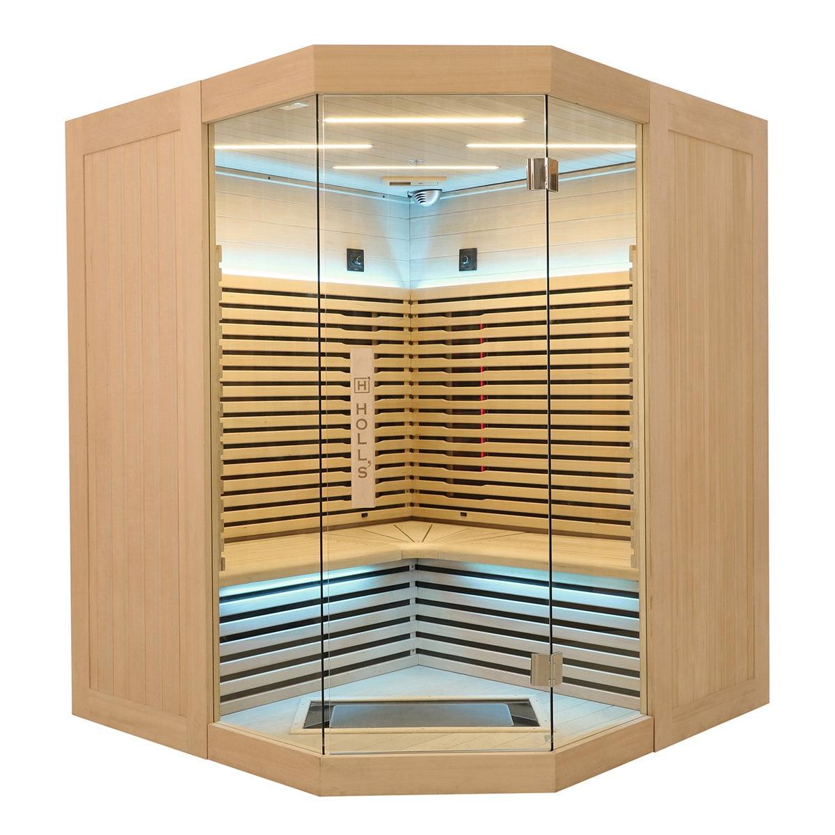 Holl's - Sauna de infrarrojos angular de 3 plazas Canopée - BricoandPool