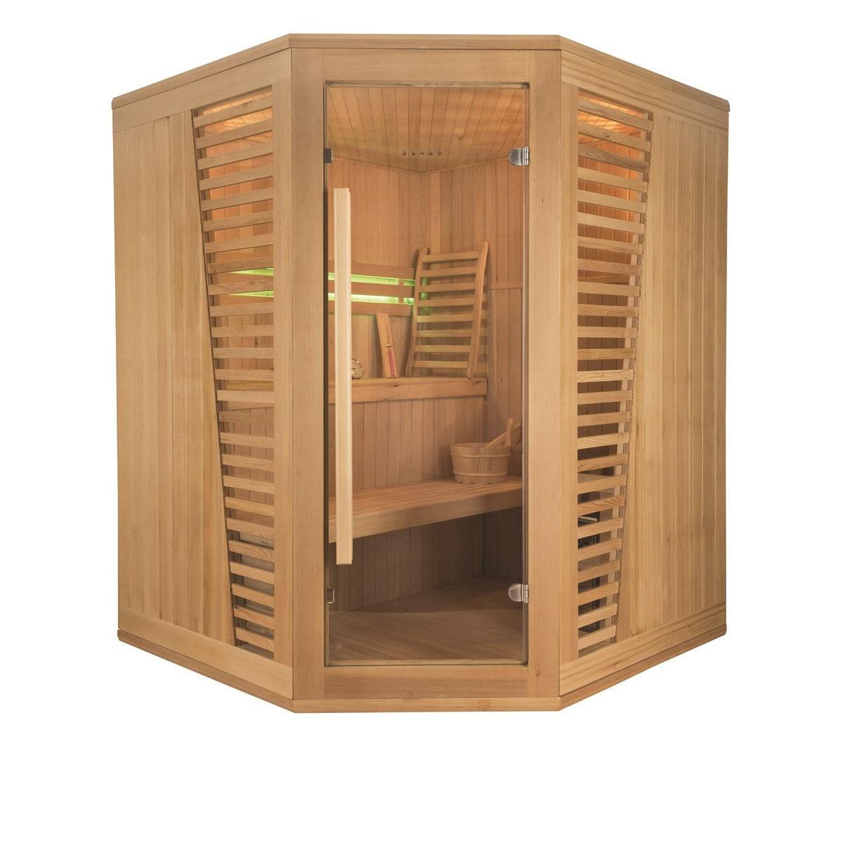 Holl's - Sauna veneciana angular de 3/4 plazas - BricoandPool