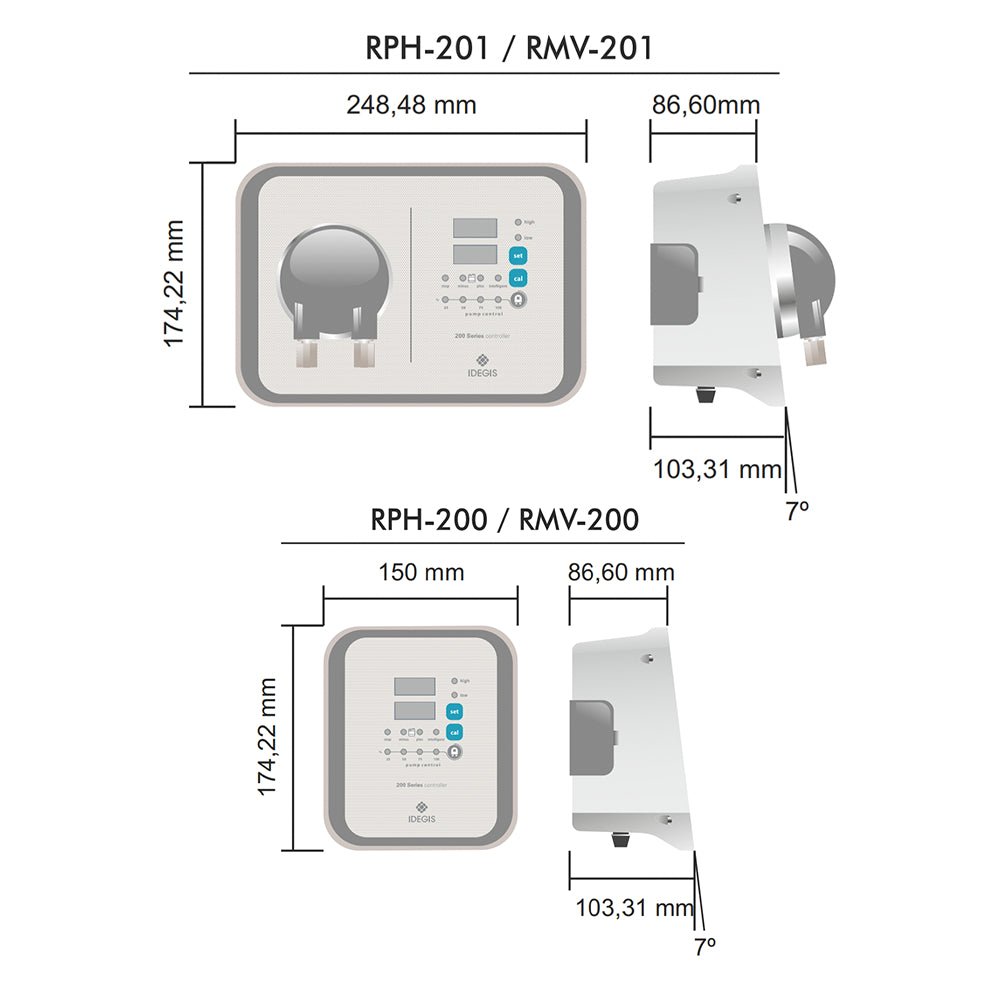 Idegis - Bomba dosificadora automática pH Serie 200 - BricoandPool