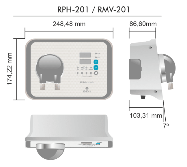 Idegis Bomba dosificadora pH automático Idegis Serie 200 - BricoandPool