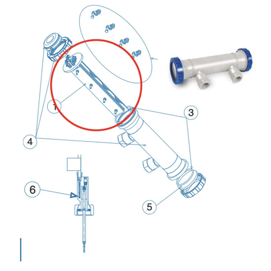 IDEGIS - Electrodo célula D - 40/50 EX | PLUS | EXT1 | EXT2 industrial - BricoandPool