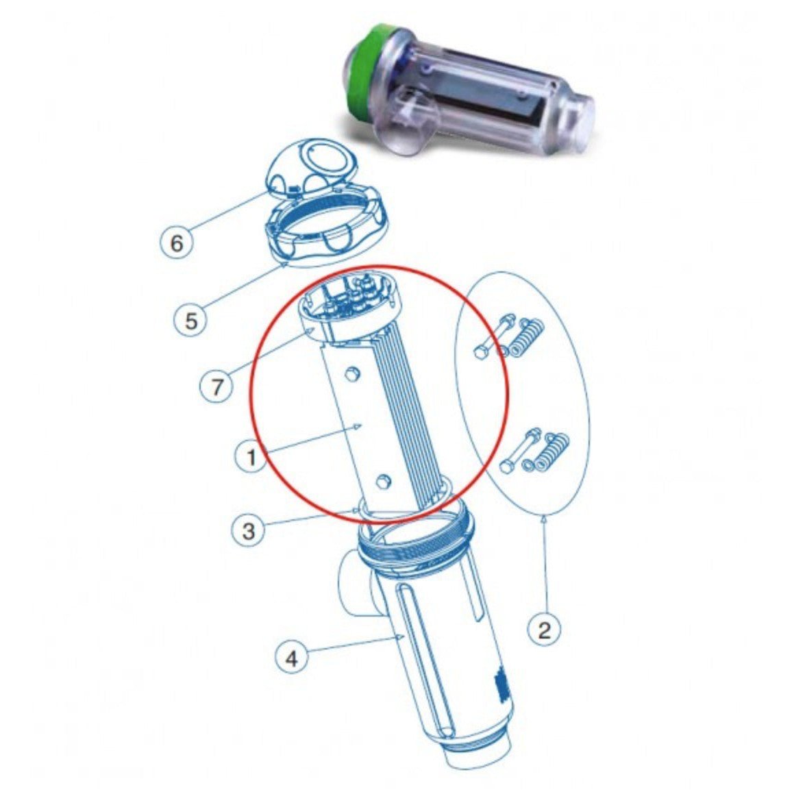 IDEGIS - Electrodo célula DOMOTIC LS/DOMOTIC2 LS - BricoandPool