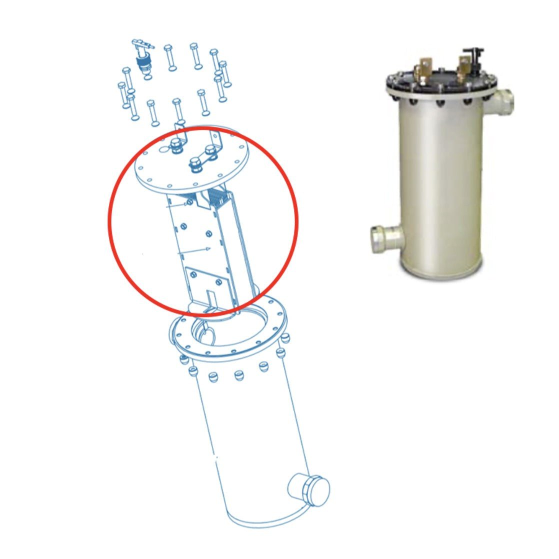 IDEGIS - Electrodo célulaTecno TEC - 75 - 100 - 150 - 190 industrial - BricoandPool
