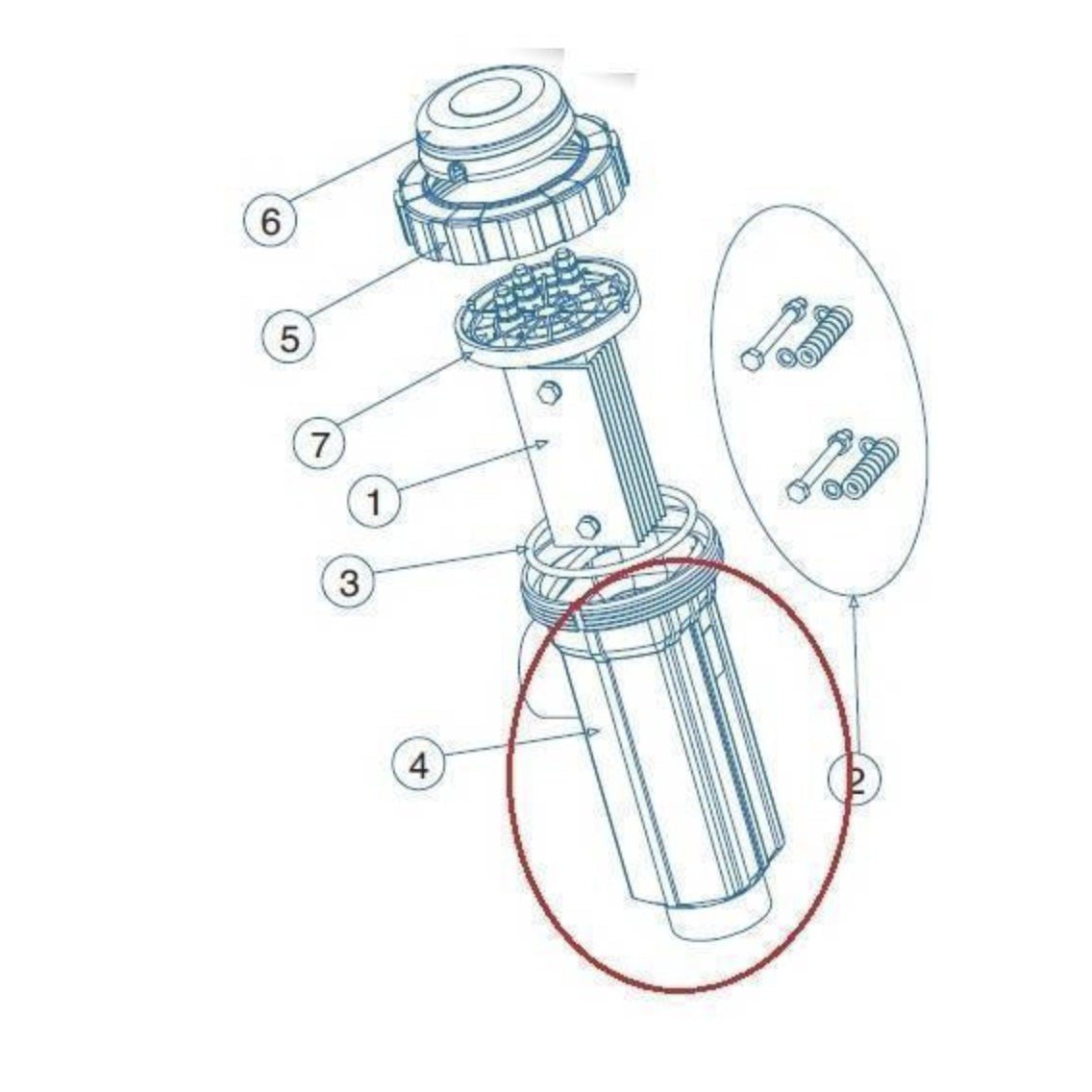 IDEGIS - Vaso portaelectrodos TECNO DT - 7/12 R - 401 - BricoandPool