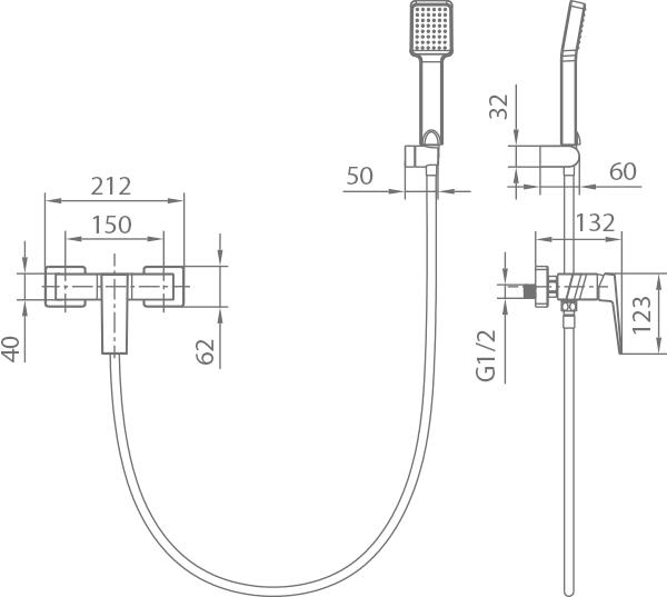Imex - Art kit de ducha monomando blanco mate - BricoandPool