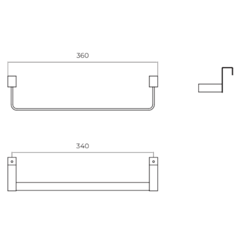 Imex - Barra toallero interior mueble oro rosa cepillado - BricoandPool