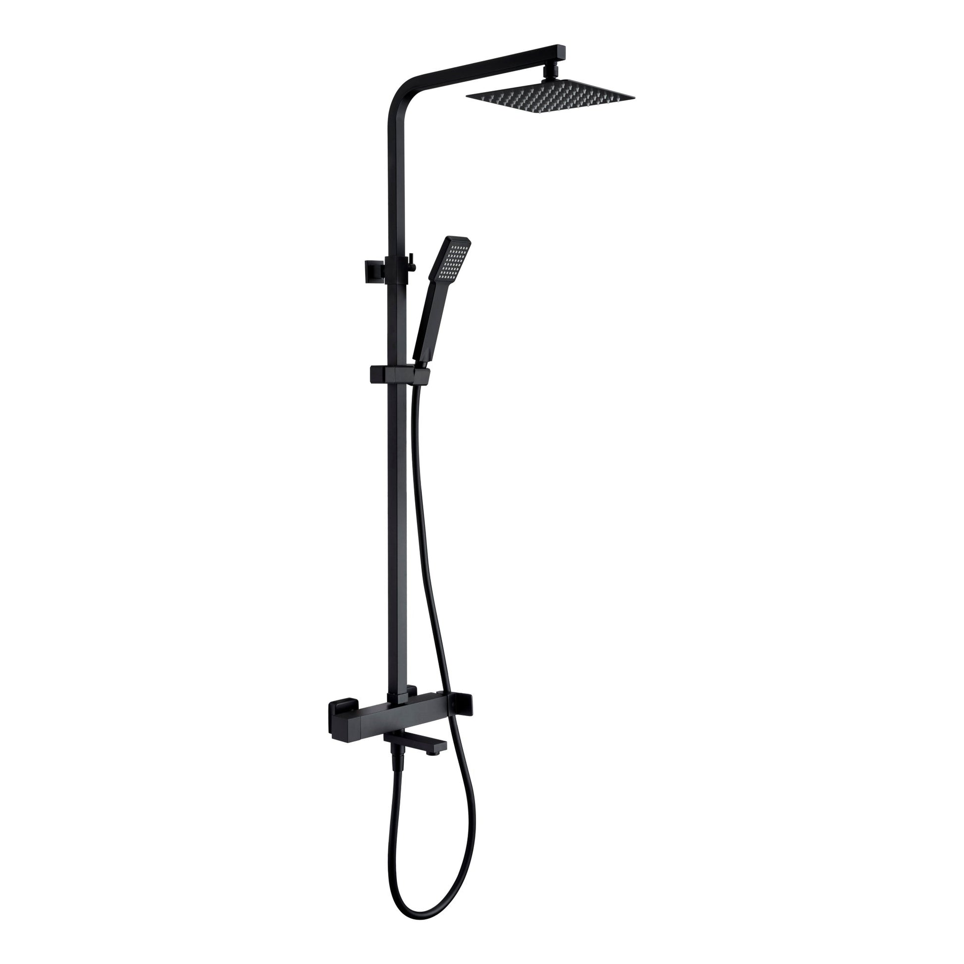 Imex - Conjunto de bañera monomando Fiyi negro mate - BricoandPool