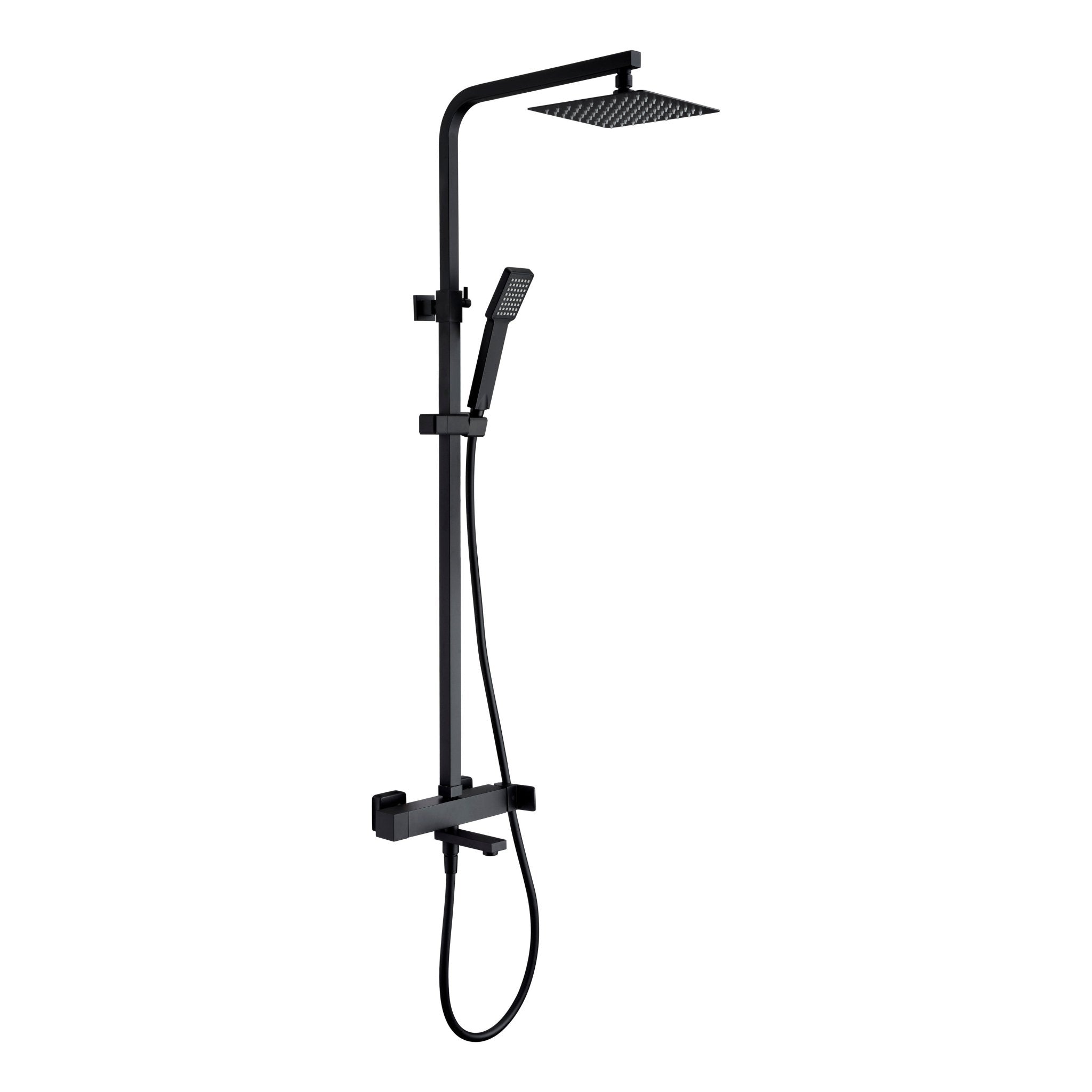 Imex - Conjunto de bañera monomando Fiyi negro mate - BricoandPool