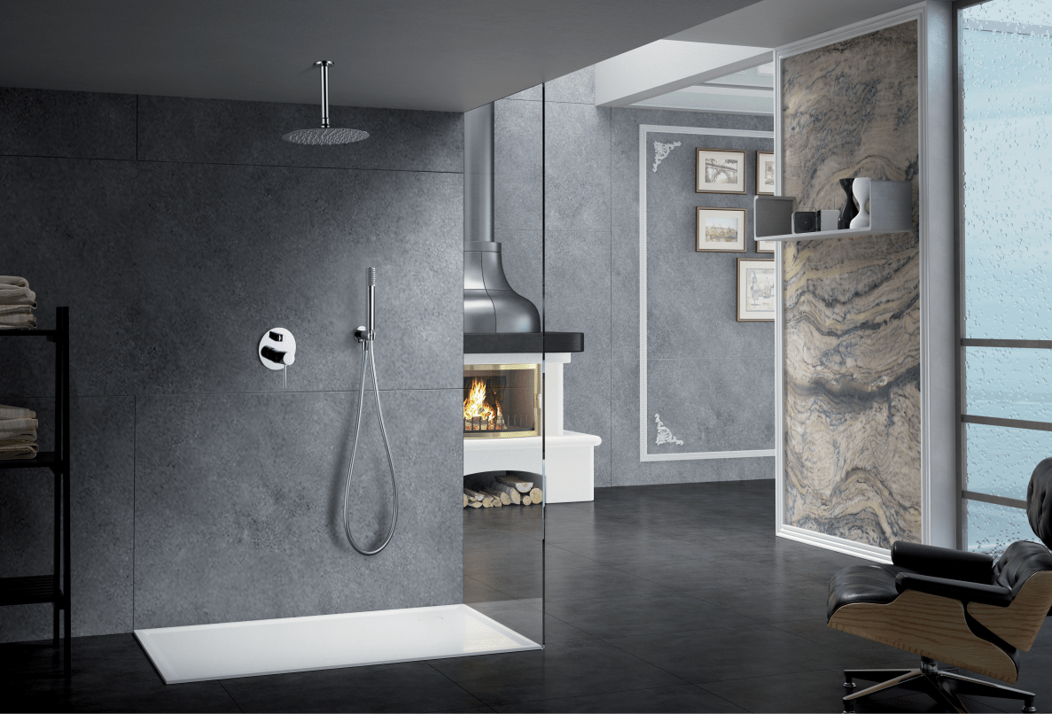 Imex - Conjunto de ducha empotrado monomando Milos - BricoandPool