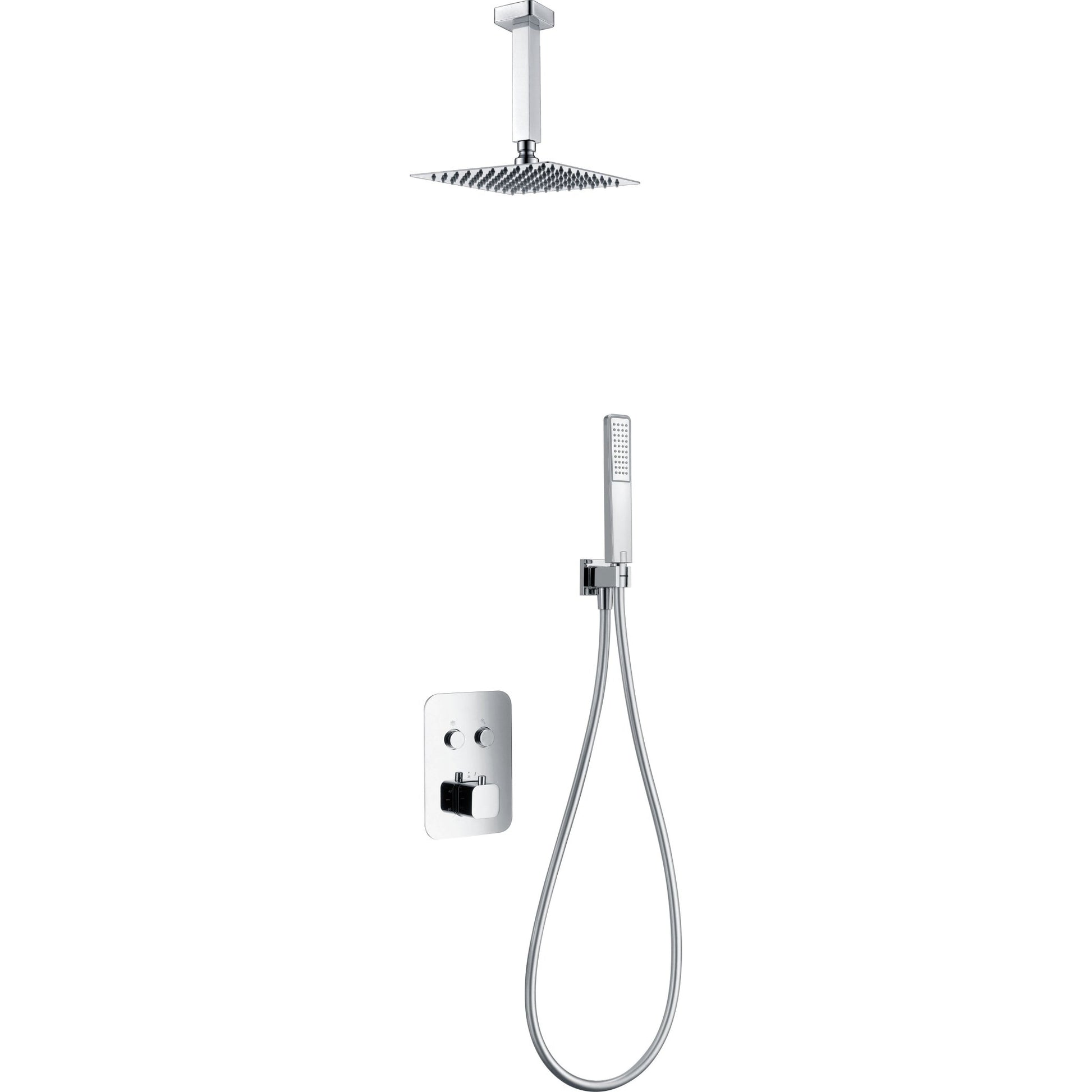 Imex - Conjunto de ducha empotrado termostático Portugal - BricoandPool