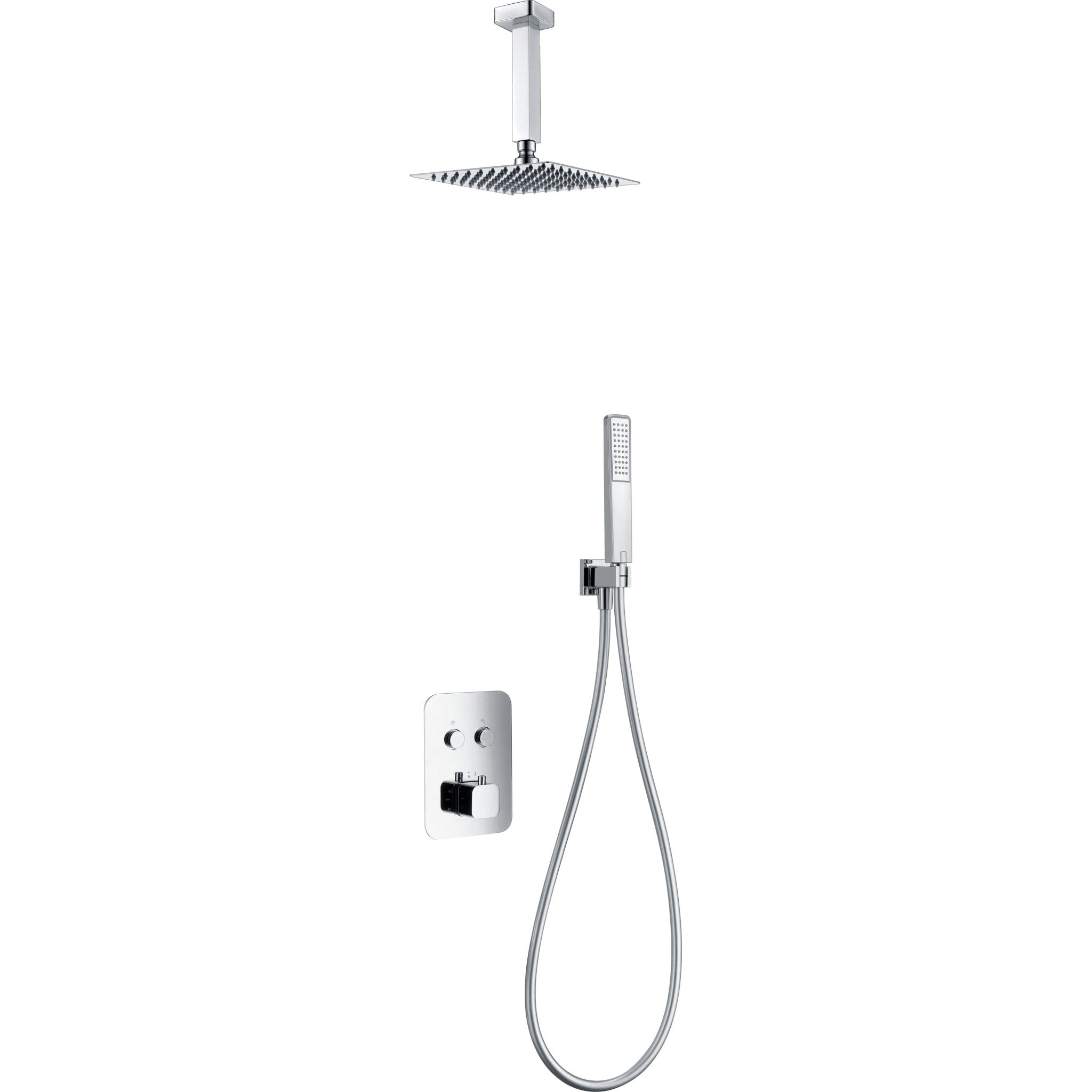 Imex - Conjunto de ducha empotrado termostático Portugal - BricoandPool