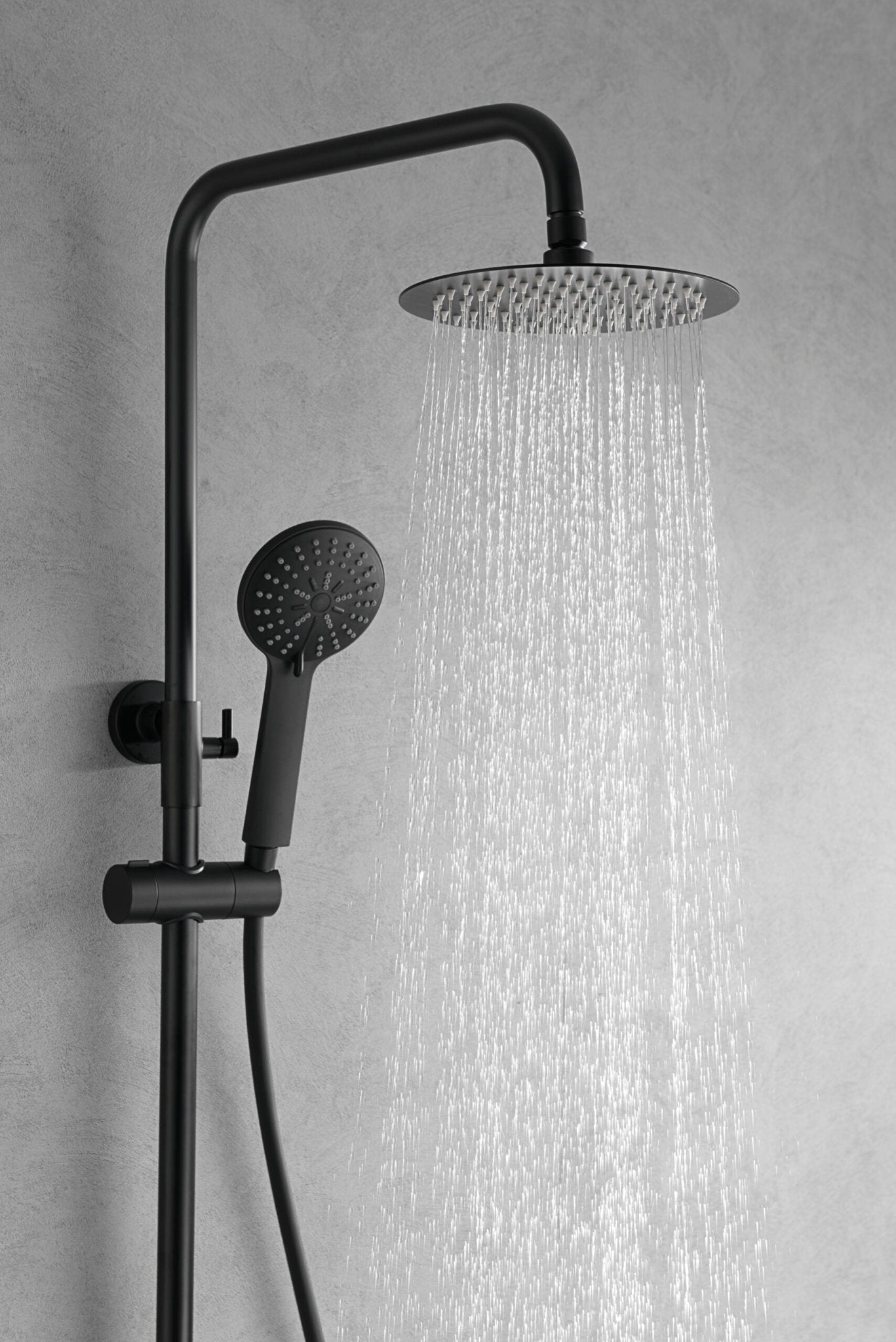 Imex - Conjunto de ducha monomando Bélgica negro mate - BricoandPool