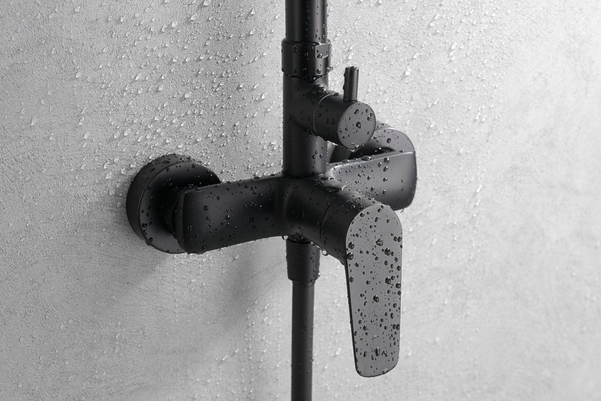 Imex - Conjunto de ducha monomando Bélgica negro mate - BricoandPool