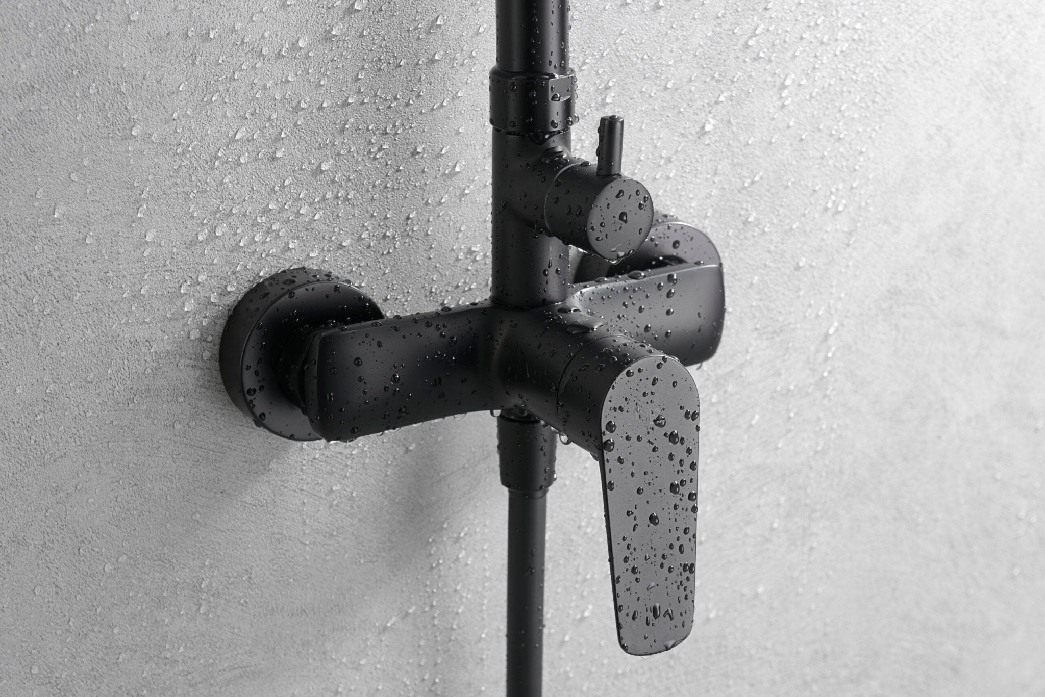 Imex - Conjunto de ducha monomando Bélgica negro mate - BricoandPool