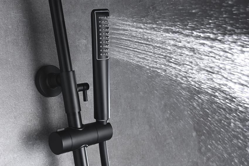 Imex - Conjunto de ducha monomando Dinamarca negro mate - BricoandPool