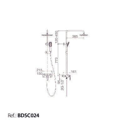 Imex - Conjunto de ducha monomando Escocia - BricoandPool