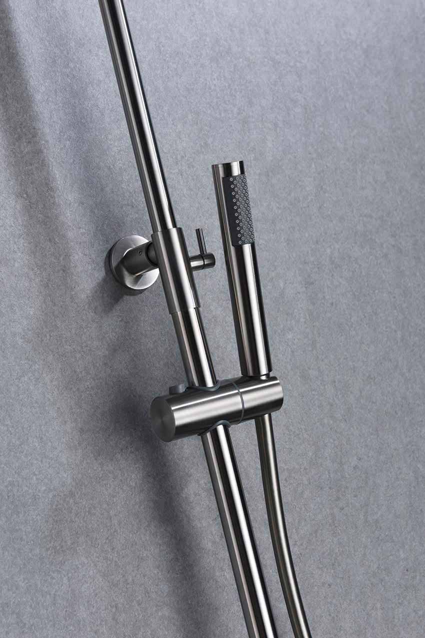 Imex - Conjunto de ducha monomando Moscú acero S.316 - BricoandPool