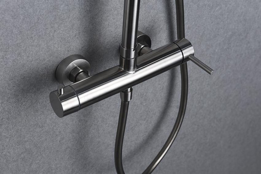 Imex - Conjunto de ducha monomando Moscú acero S.316 - BricoandPool