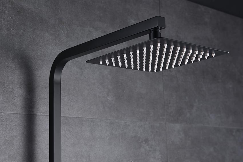 Imex - Conjunto de ducha monomando Suecia negro mate - BricoandPool