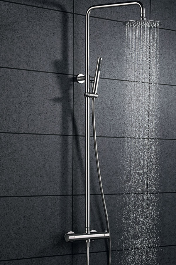 Imex - Conjunto de ducha termostático Moscú acero S.316 - BricoandPool